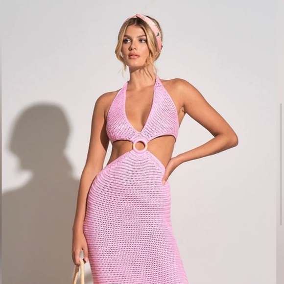 Elan Hama Crochet Maxi Cutout Dress - Picture 4 of 5